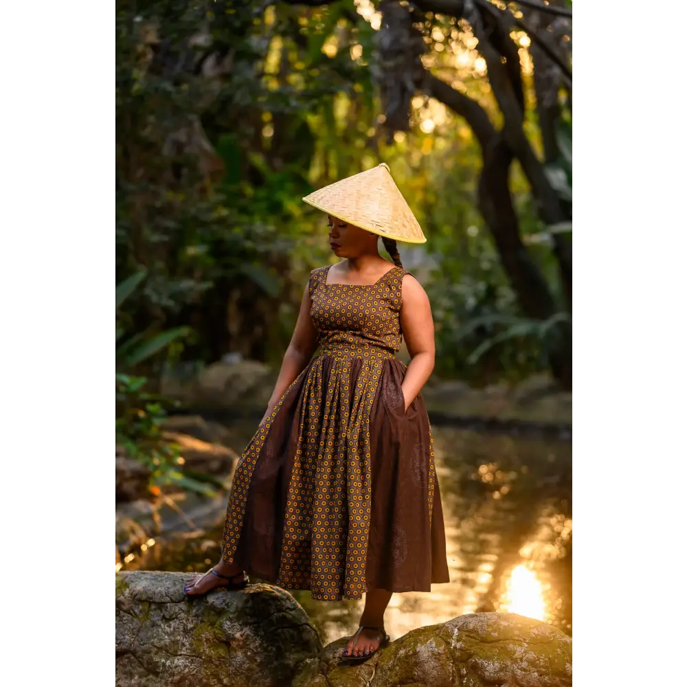 Brown Polka Khiba - Rural Goddess Brown Polka Khiba - Rural Goddess
