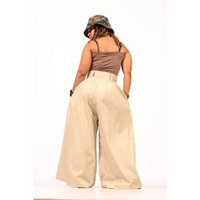 Khaki Palazzo - Pants