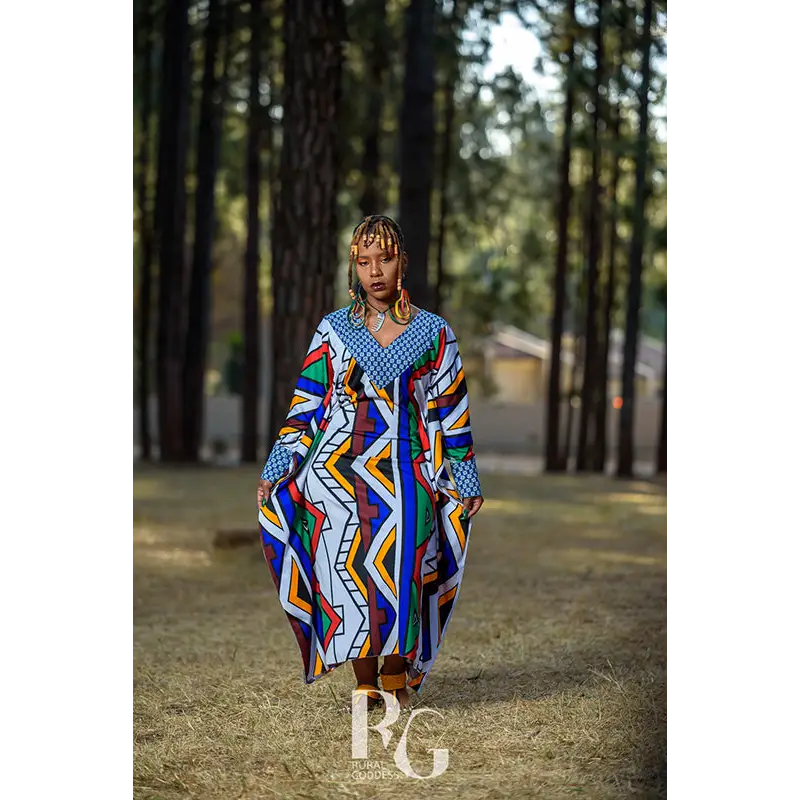 Ndebele Stretch dress Rural Goddess