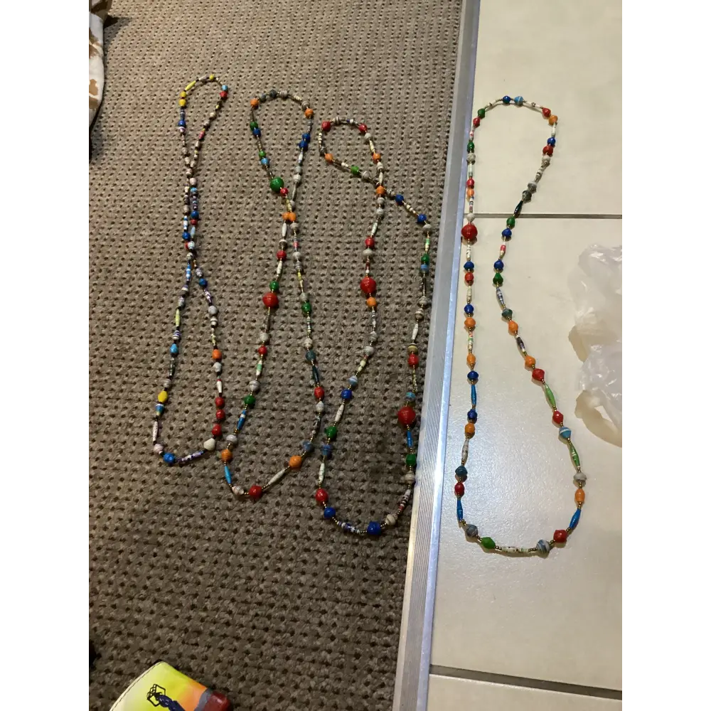 Newspaper necklace