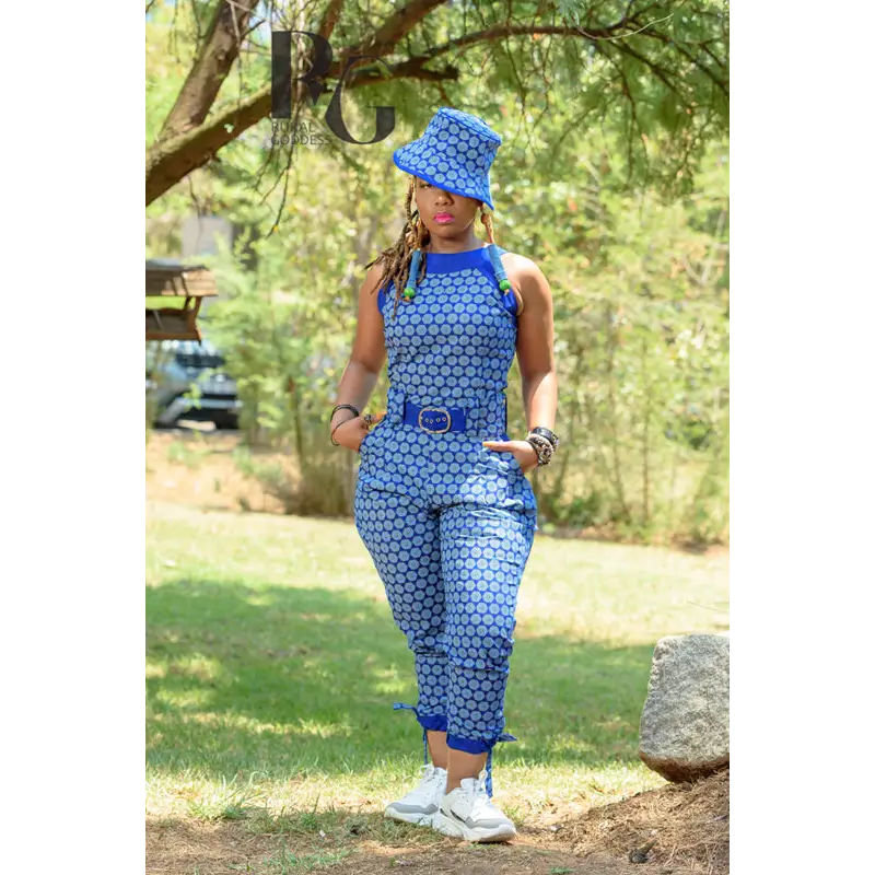 Pantsula Jumpsuit and spotty hat - Jumpsuits & Rompers