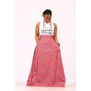 Seshweshwe Wraparound Skirt - Skirts