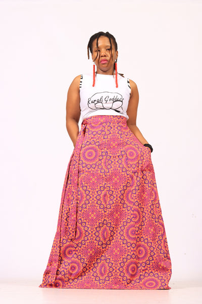 Seshweshwe Wraparound Skirt