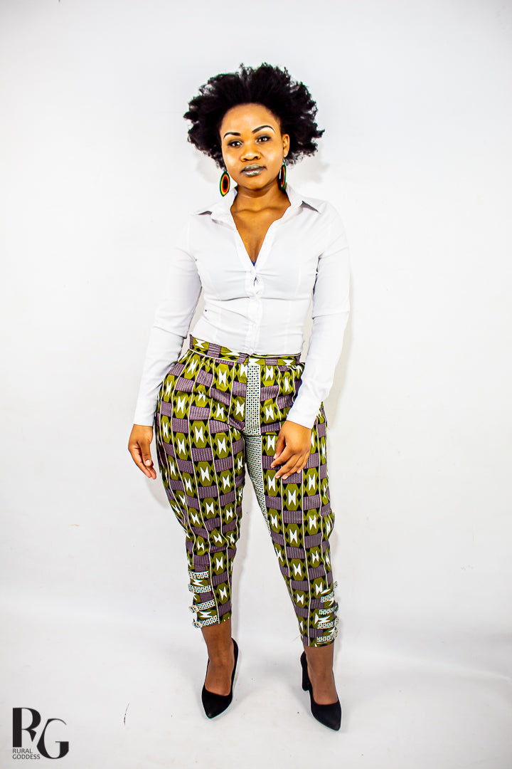 Olive Slim Pants